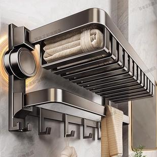 日本进口百年正和吸盘毛巾架卫生间浴室置物架洗手间卫浴收纳免打