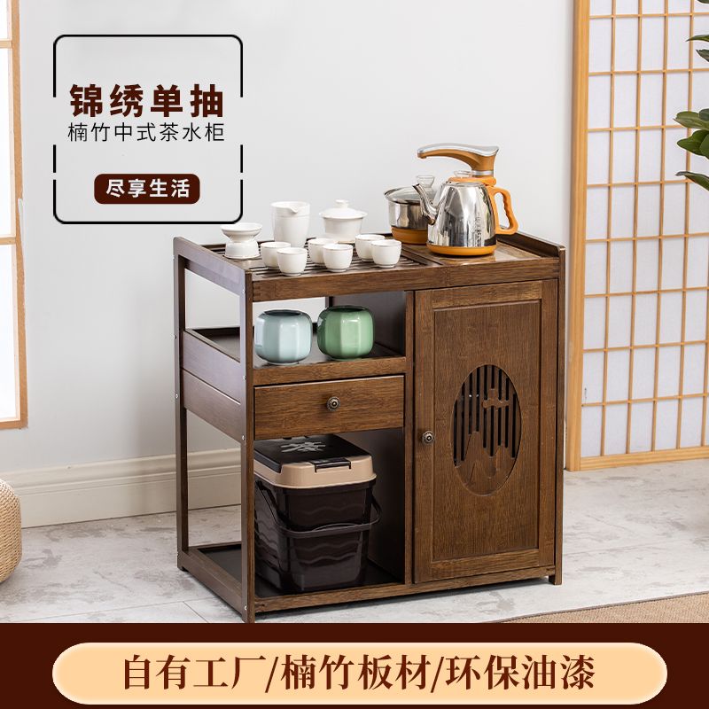 移动茶桌小型家用小茶台边柜茶车阳台泡茶几烧水壶一体煮茶水柜子
