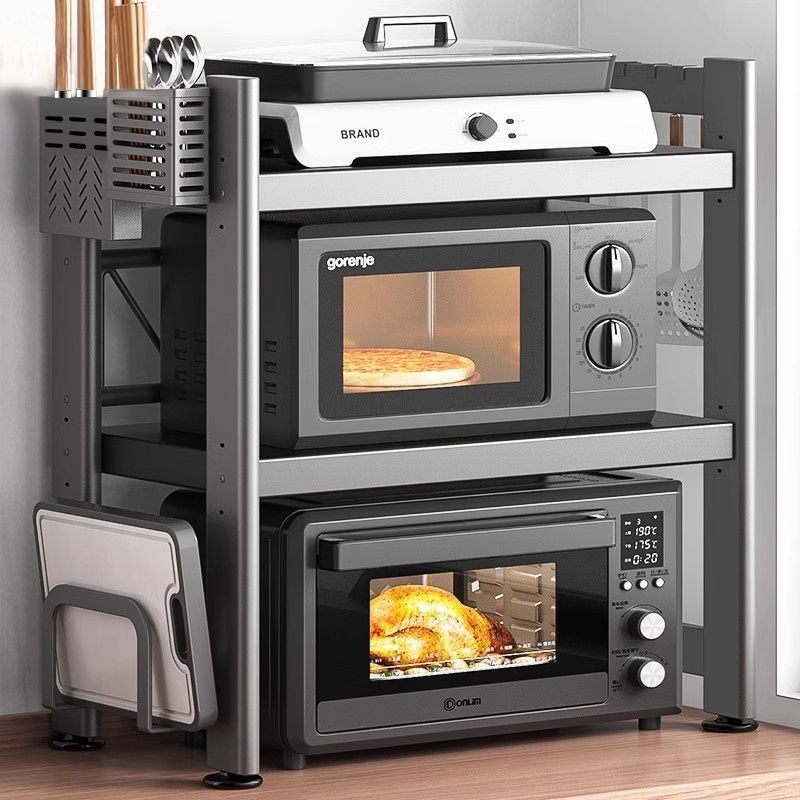 厨房微波炉架子置物架多功能支架多层家用烤箱台面电饭煲收纳架子,收纳整理,整理架/置物架/收纳架,淘宝优惠券,粉丝福利购,淘宝优惠卷