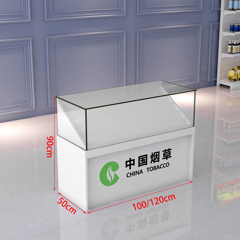木质组合烟柜烟柜台展示柜超市便利店香烟柜收银台一体玻璃烟柜