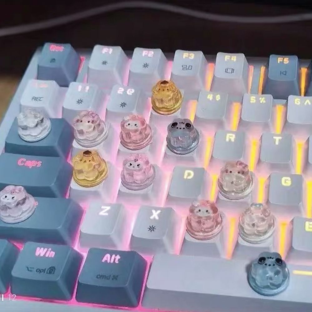 女生办公长美甲防损伤键盘按按键打字神器键帽DIY办公长美甲里欧