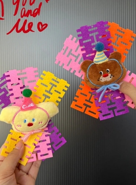 结婚胸花婚礼新郎新娘伴郎伴娘父母家人全套小众可爱玩偶公仔胸针