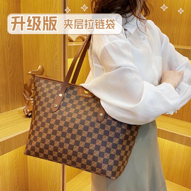 2024百搭托特包轻奢硬底单肩包高档秋冬经典通勤女士大容量大包包