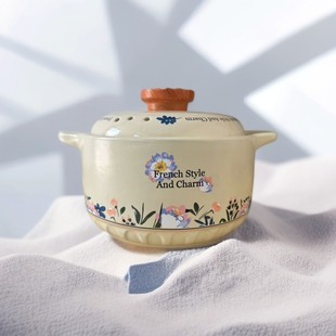 4.5L法式风情煮粥煲汤炖锅汤锅炖排骨高颜值砂锅明火燃气可用