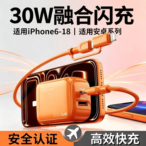 坦吉尼30W氮化镓多口快充套装