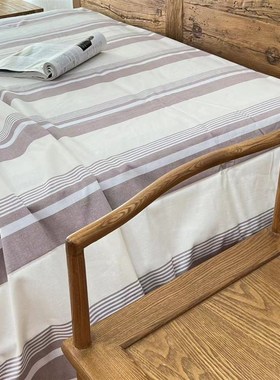 刘大姐 老粗布纯棉床单单件单双人1.5m1.8米被单加密简约裸睡四季