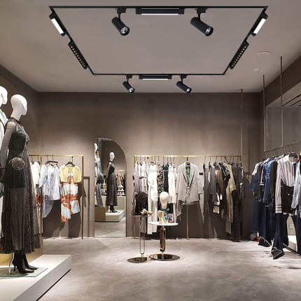 轨道灯新款2023散光led格栅长条射灯照明超市服装店铺导轨补光灯