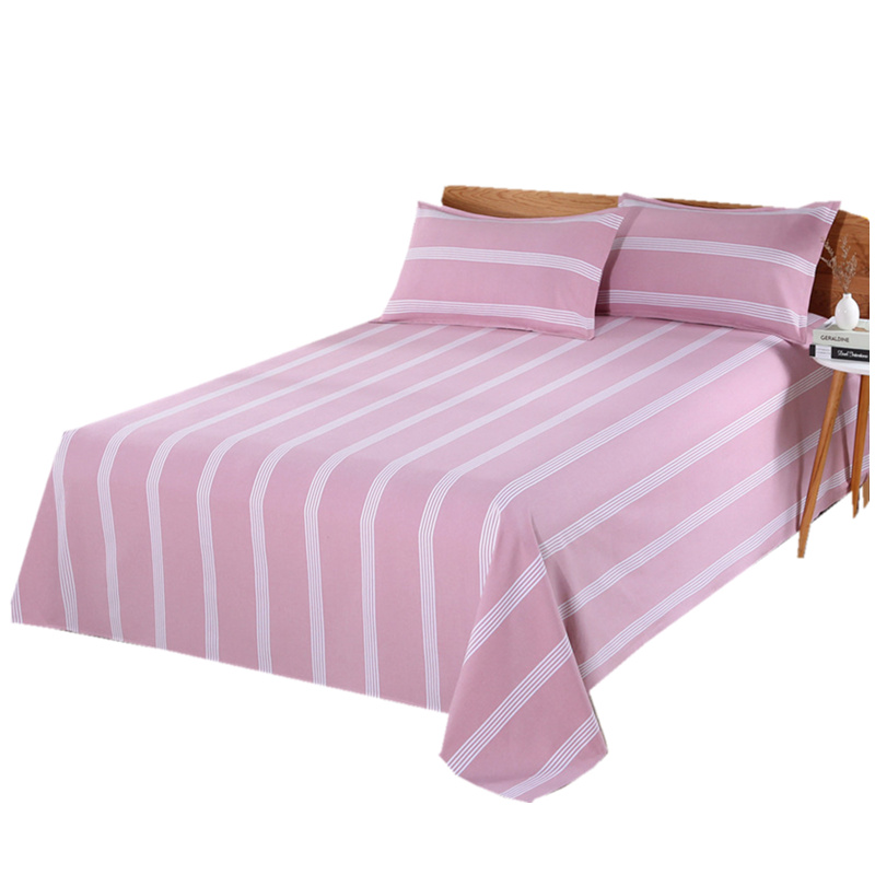 巧手金梭 老粗布床单单件 纯棉加厚条纹枕套被套单双人全棉被单