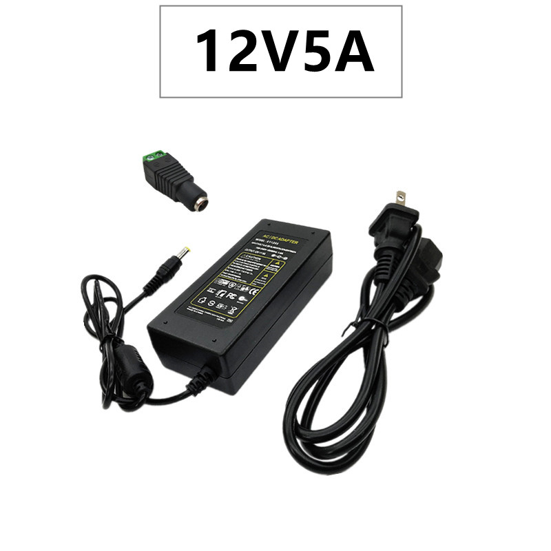 LED灯带条变压器220V转12V24V火牛胶壳桌面驱动1A2A3A5A监控电源