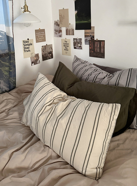 单品搭配纯棉全棉枕套一对装枕芯内胆套枕头皮单个48x74cm枕头套