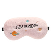 眼罩睡眠遮光透气女可爱卡通学生睡觉冰敷眼罩儿童简约毛绒少女