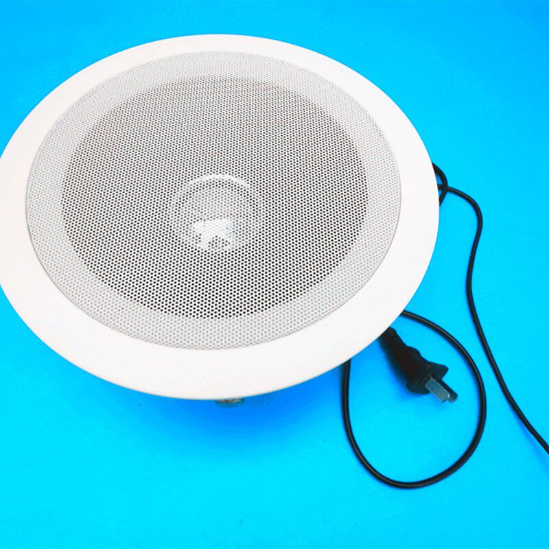 有源吸顶10-20W有源喇叭监控对讲音箱 220V带功放摄像头天花喇叭