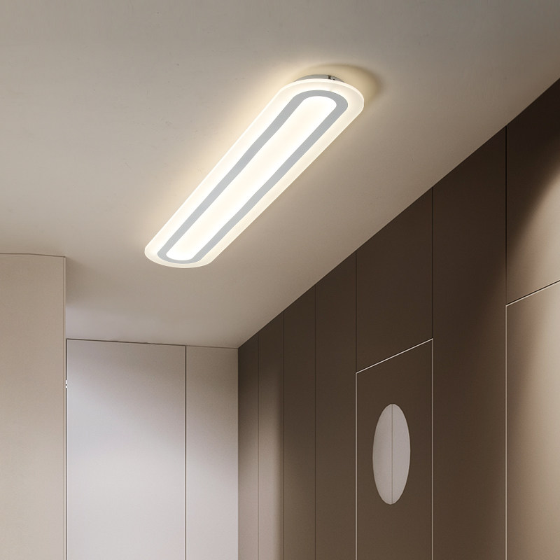 走廊长条aled过道吸顶灯现代简约北欧入户玄关阳台衣帽间卧室灯