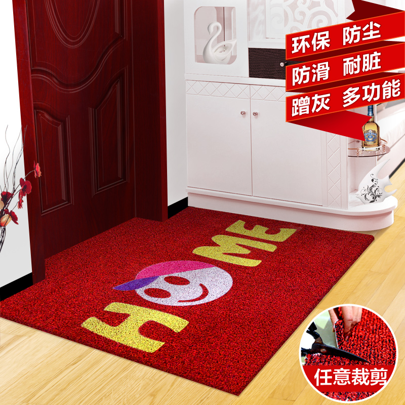 丝圈脚垫可裁g剪地毯家用地垫进门入户门垫门厅防滑垫塑料PVC垫子