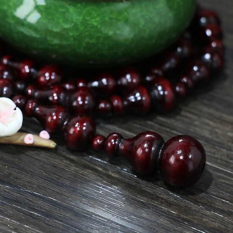 桃木隔断葫芦家用门帘珠帘风水免厨房玄关全打孔客厅帘卧室厕所