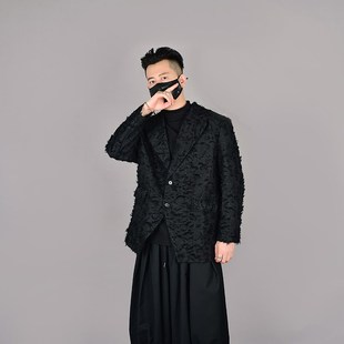 2024a秋冬新款 西服潮牌日系男小众设计感百搭休闲外 暗黑宽松长袖