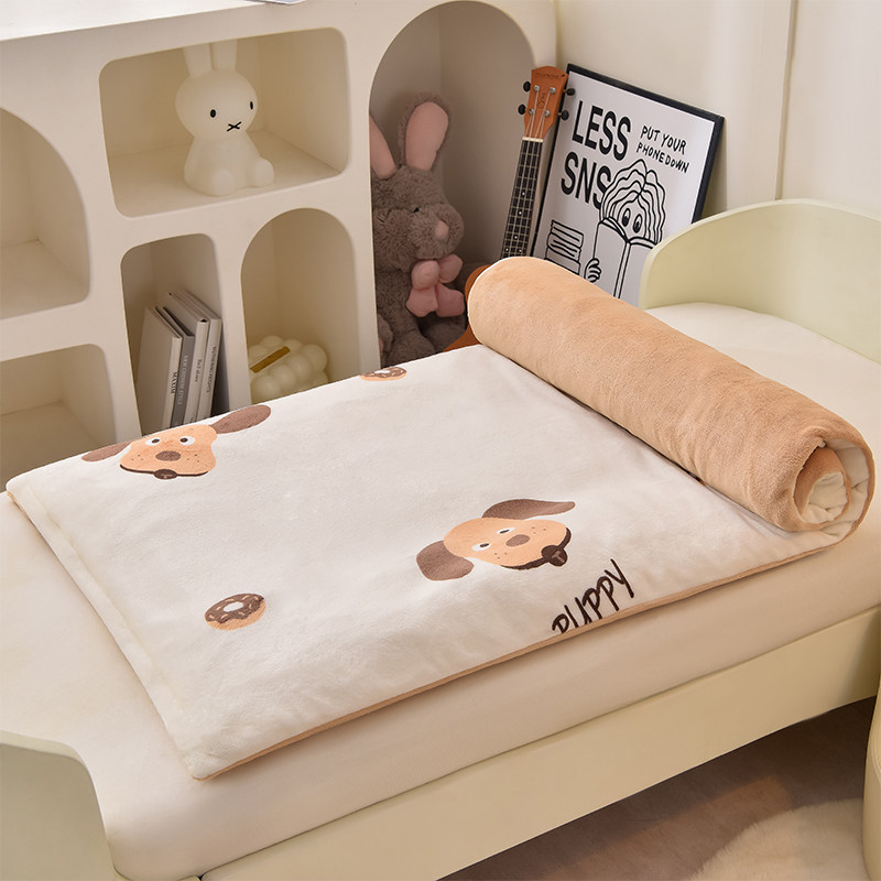 可拆洗牛奶绒床垫k幼儿园专用宝宝午睡床褥冬季加绒保暖褥子床垫