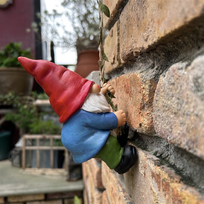 爬藤小矮人地精 花园树脂工艺品装饰挂件爬树树下美式乡村复古