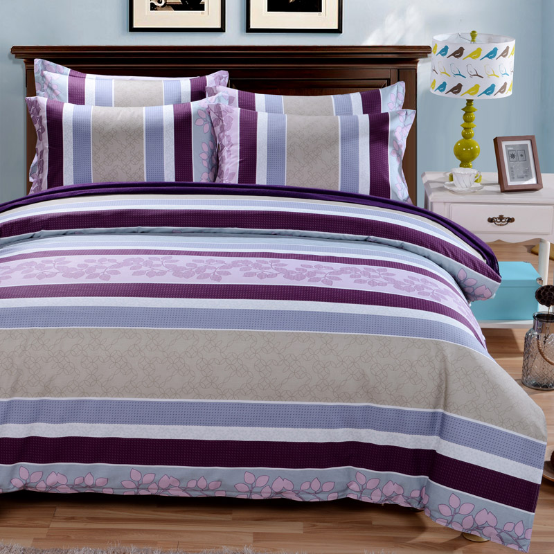 四件套全棉纯棉加厚100斜纹网红款简约高档大气床上用品床单被套4