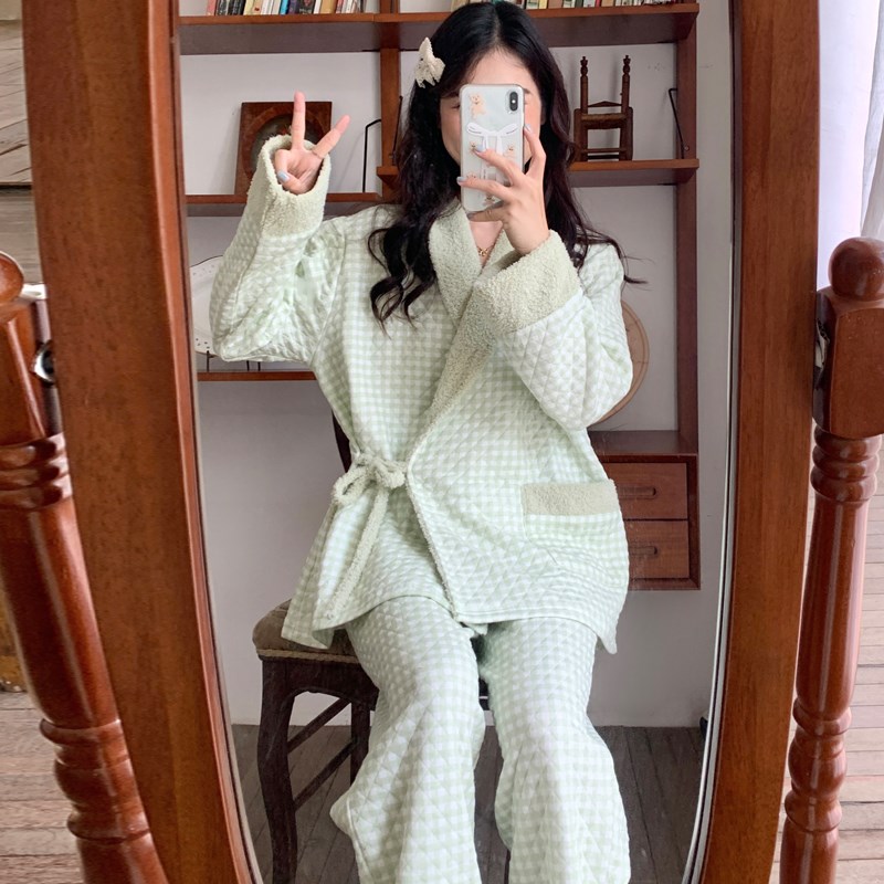产后空气棉c月子服秋冬11月份产妇孕晚期加厚孕妇睡衣秋款2024新
