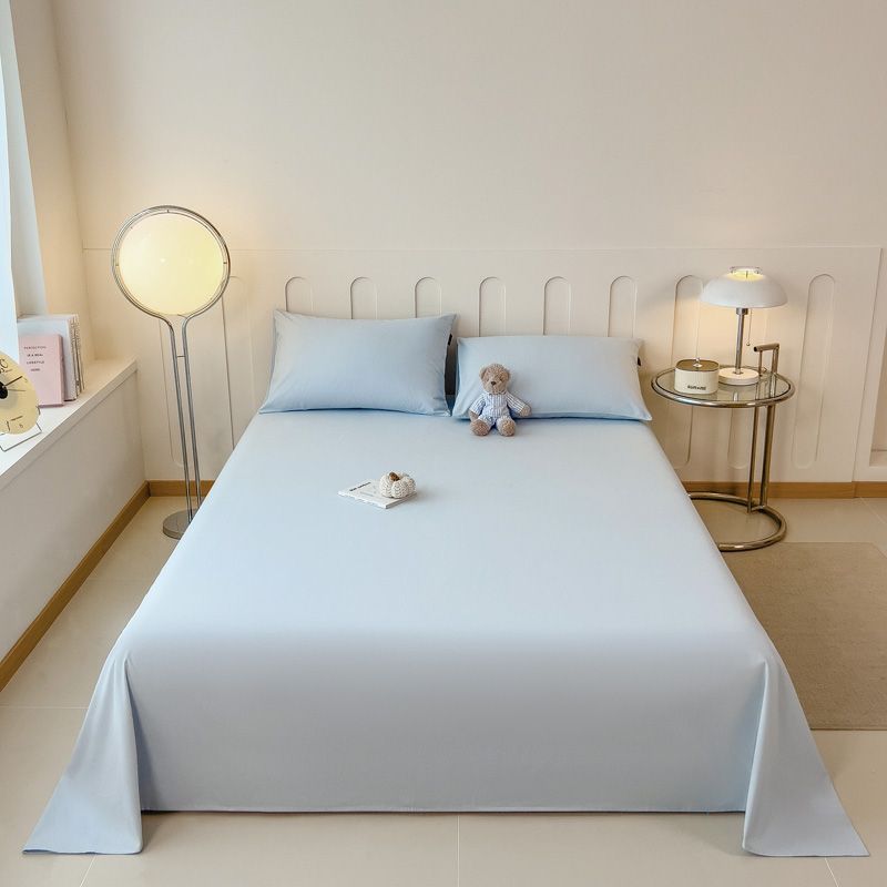 全棉磨毛单品单件枕套单件单床单单床笠家用纯色新疆长绒棉