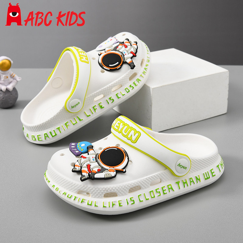 儿童洞洞鞋夏季外穿亲子软底防滑男童拖鞋女童凉拖T沙滩鞋宝宝男