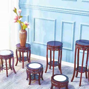 花架实木客厅中式 多层木质简约单个花盆花架子室内阳台置物架绿萝