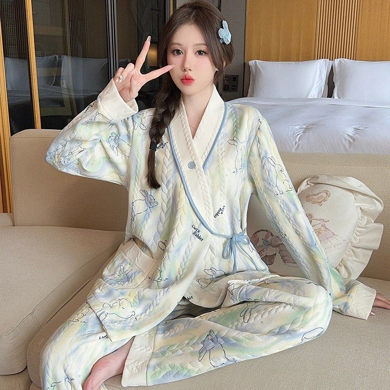 新中式空气棉月子服秋冬季产后纯棉产妇哺乳孕妇睡衣春秋款家居服,孕妇装/孕产妇用品/营养,家居服套装,淘宝优惠券,粉丝福利购,淘宝优惠卷