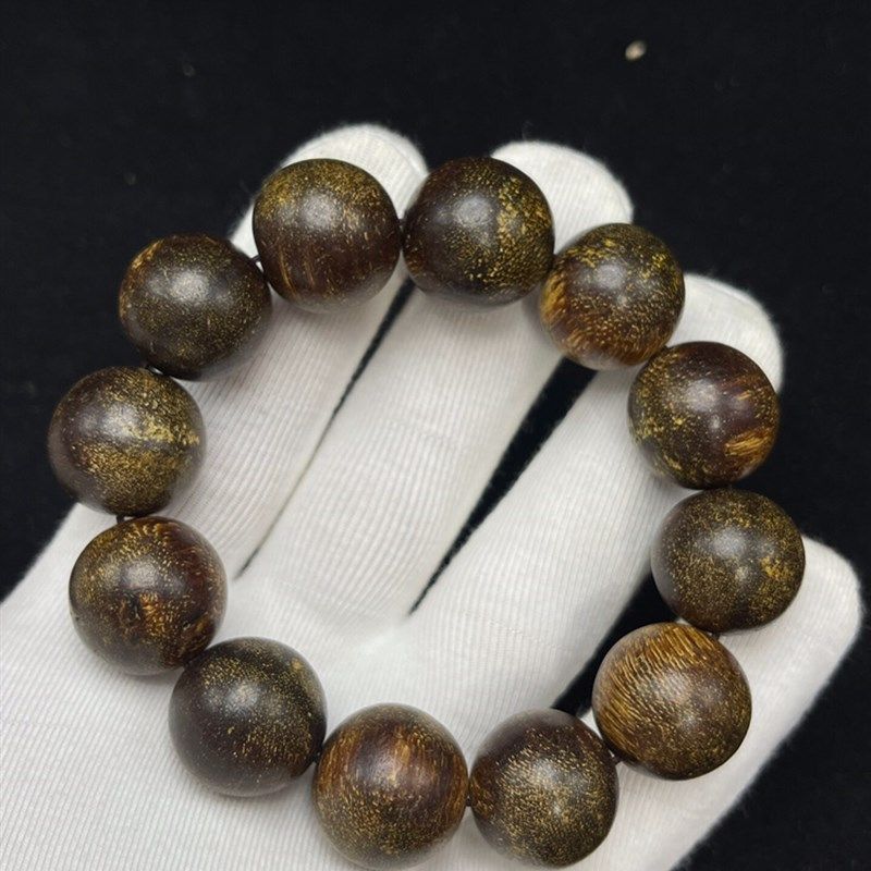 富森红土沉香沉水级20mm手串男士佛珠手链重52克左右木质文玩沉香