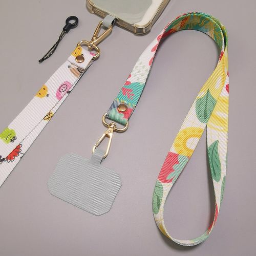 手机挂绳长款挂脖带子创意彩绘图案编织带不勒挂件结实壳通用男女