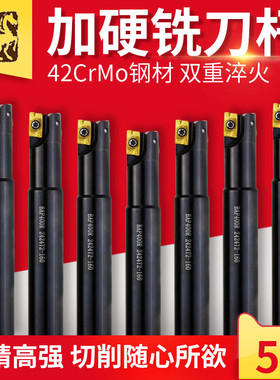 高硬度数控铣刀杆立铣16p04刀杆400R加长r0.8飞直角加工中心铣刀