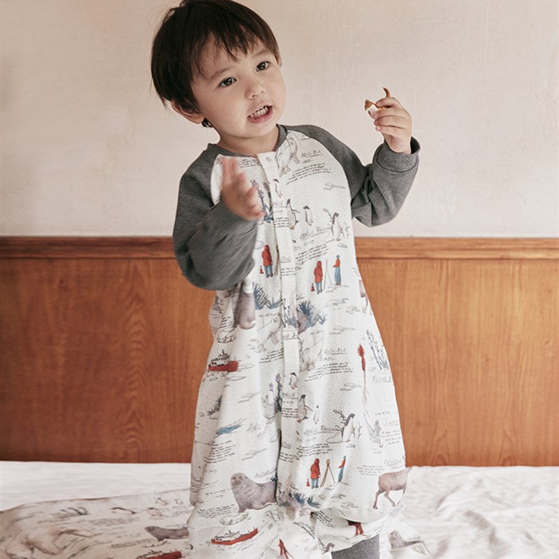 721星球宝宝睡袋婴儿四层竹棉纱布分腿睡袋儿童防踢被子四季通用