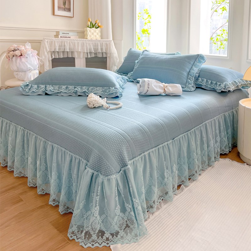 夏季A类高级冰丝豆豆凉席三件套床单可机水洗夏天裸睡空调软席子