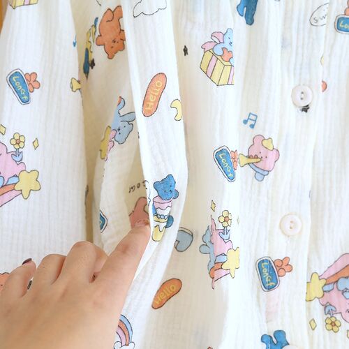 纯棉纱布月子服春秋大码孕妇哺乳睡衣女夏季薄款产后5月份家居服4