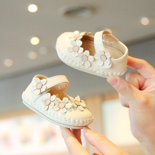 子春秋6 软底一岁女宝宝公主鞋 12个月婴幼儿学步 婴儿步前鞋 秋季