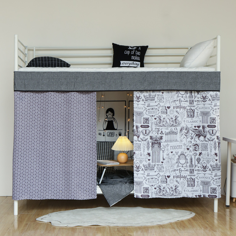 学生宿舍轨道床帘下铺专用滑轨加厚D强遮光寝室窗帘遮挡帘子围桌