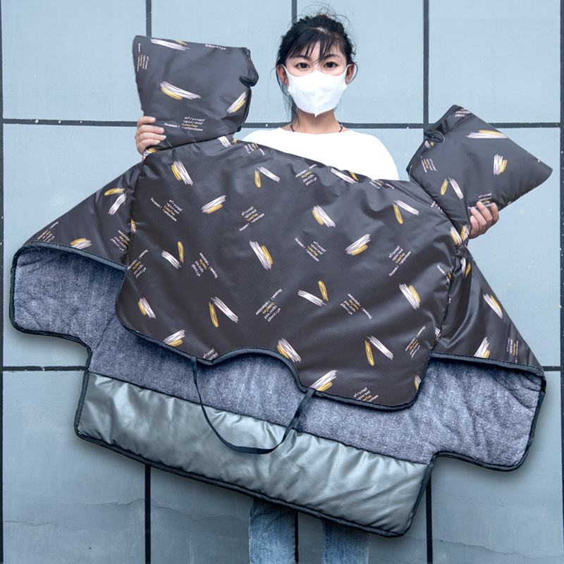 电动车挡风被冬季加绒加厚冬款电瓶摩托保暖防水防风罩春秋女冬天