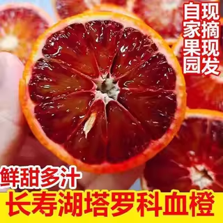 新鲜现摘重庆长寿湖血脐塔罗科玫瑰血橙子当季水果红心雪礼盒