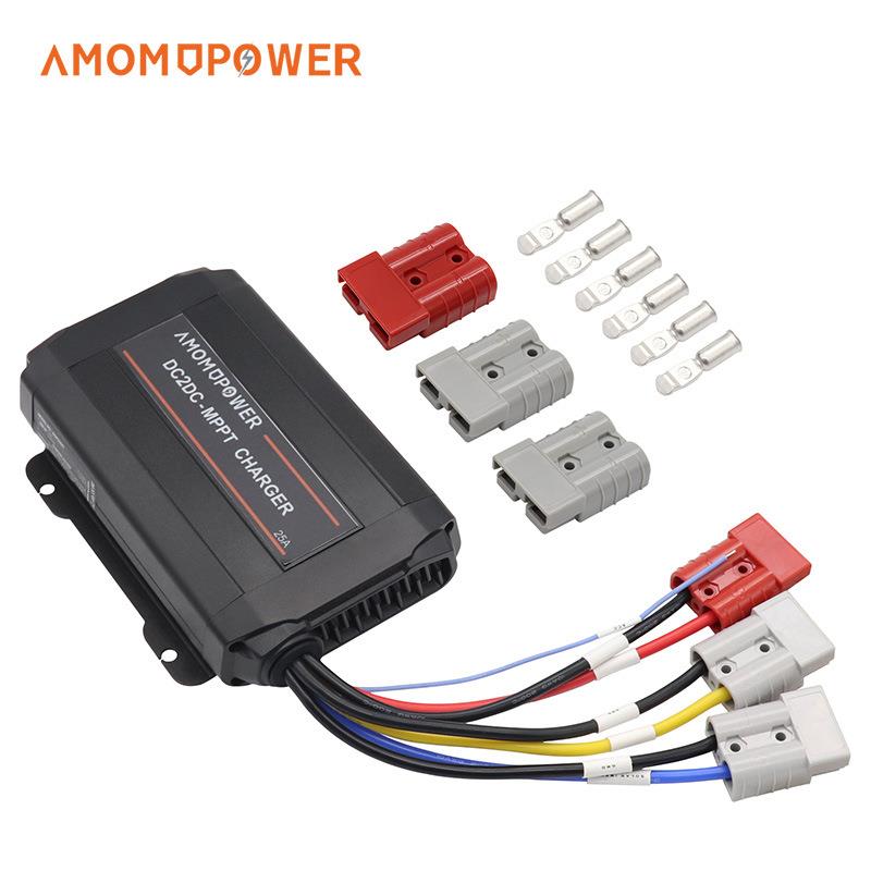 DCDC行车充电器太阳能MPPT太阳能充电器25A车载直流转换器12V