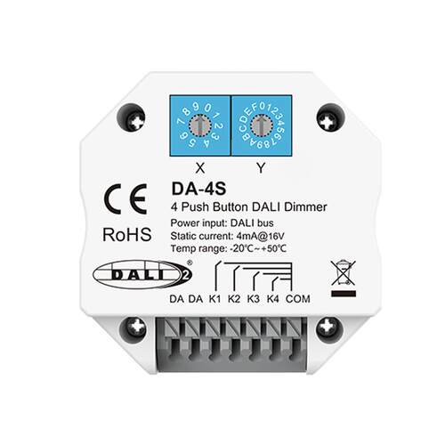 DT6DT8RGBRGBWRGBCCT控制器Dali4位⾃复位按键DALI调光器