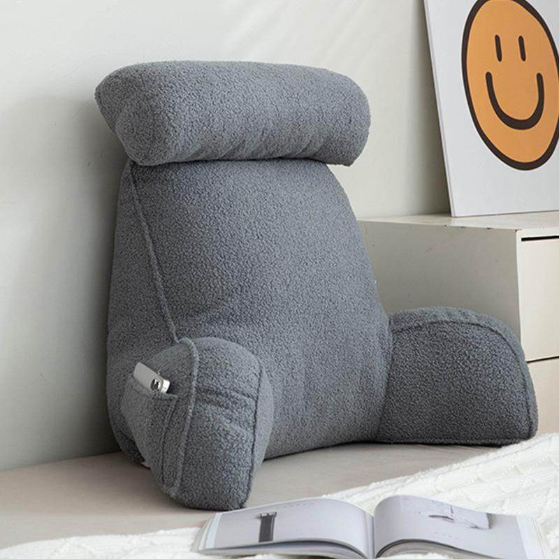 加厚泰迪绒多功能可调节护腰大靠背垫床上床头沙发护腰靠垫阅读枕