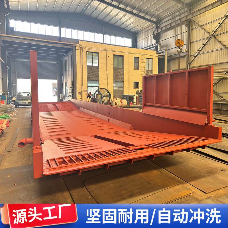 建筑工地煤场作业车辆洗轮机 可移动自动清洗洗车槽 船式冲洗平台