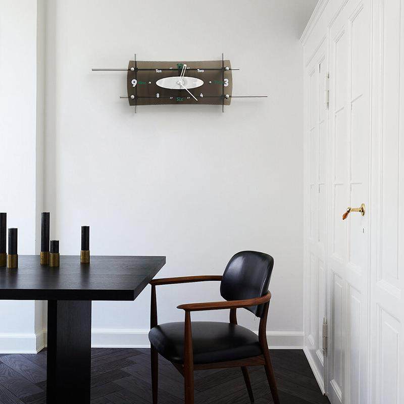 WOZOOM屋准免打孔挂钟客厅家用轻奢钟表简约现代挂表高级感光轴时