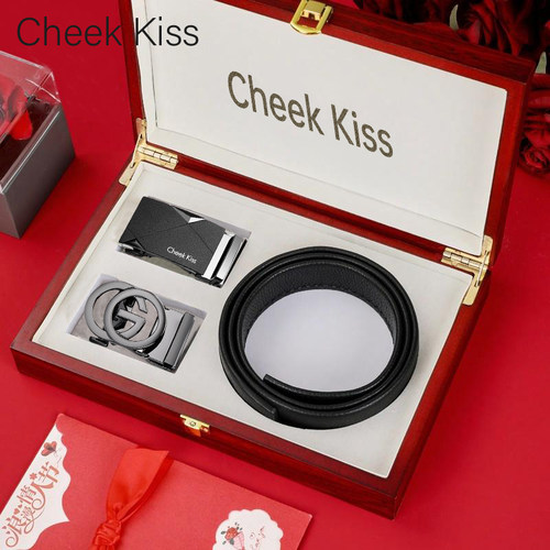 CheekKiss男士皮带双扣头礼盒装