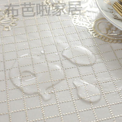 椭圆形桌布防水防油免洗长方形塑料餐桌布欧式田园餐桌布茶几布垫