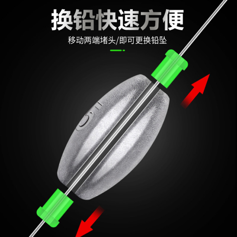 钓鱼日式铅坠开口铅桥筏船钓远投微调咬铅快速免换线矶竿竞技海钓