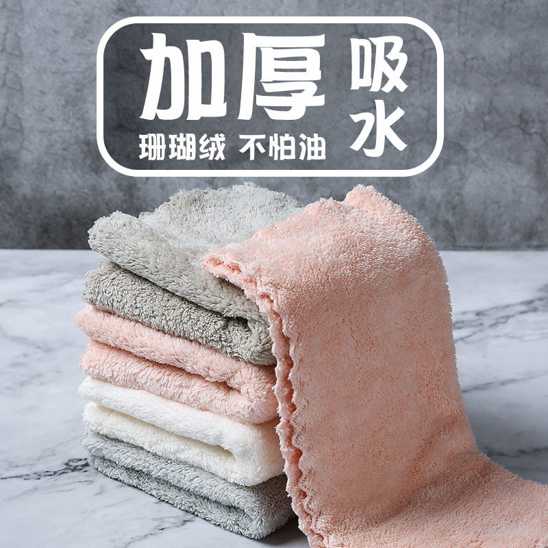 洗碗布抹布不掉毛吸水麻布百洁布厨房毛巾擦桌刷碗洗完家务清洁小