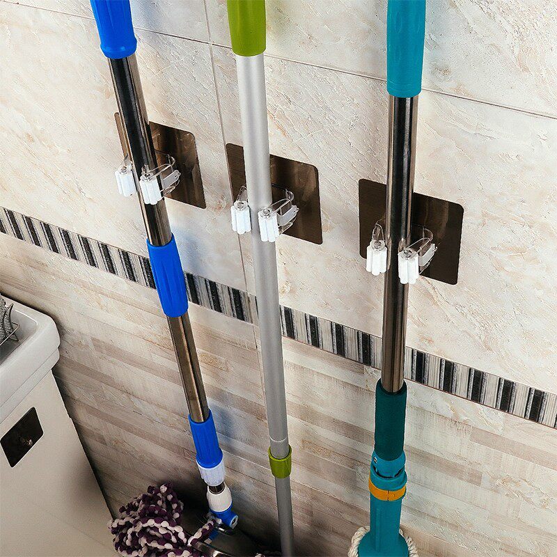拖把的挂钩卫生间吸盘拖把架免打孔拖把夹挂拖把扫把卡座拖布挂架