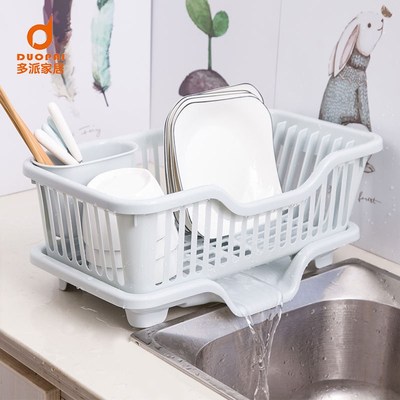 沥水碗盘架厨房碗碟沥水架水槽餐具置物架家用台面碗筷滤水收纳盒