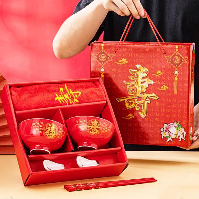 寿宴回礼礼品实用寿碗定制生日老人答谢毛巾礼盒70岁90岁八十大寿